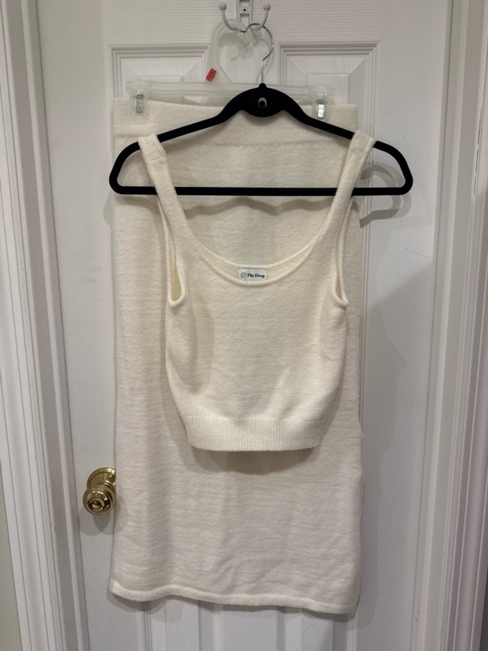 The Drop Cream Knit Tank and Skirt Set